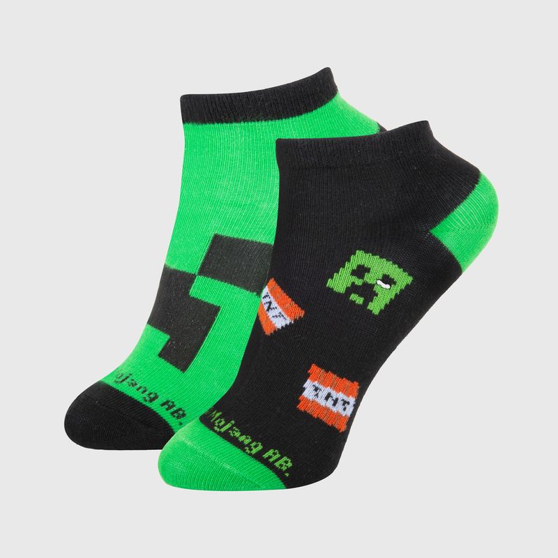 MINECRAFT - Bipack Niño Calcetin TNT Minecraft Verde