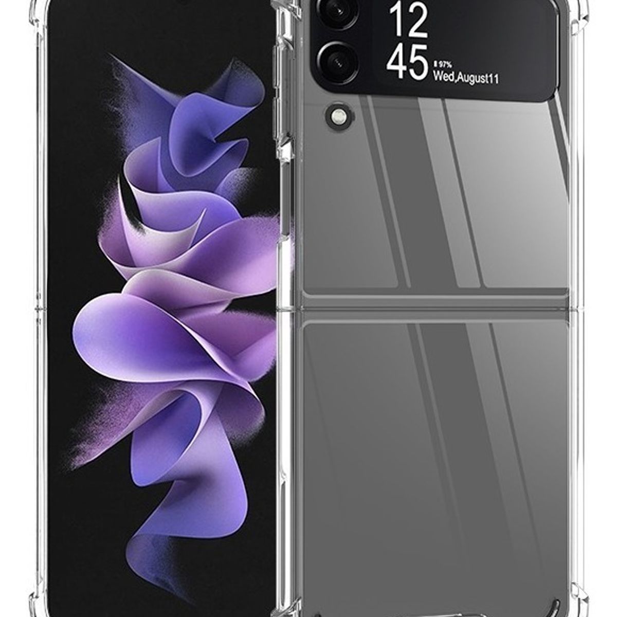 GENERICO - Carcasa Para Samsung Galaxy Z Flip 4 Transparente Reforzada