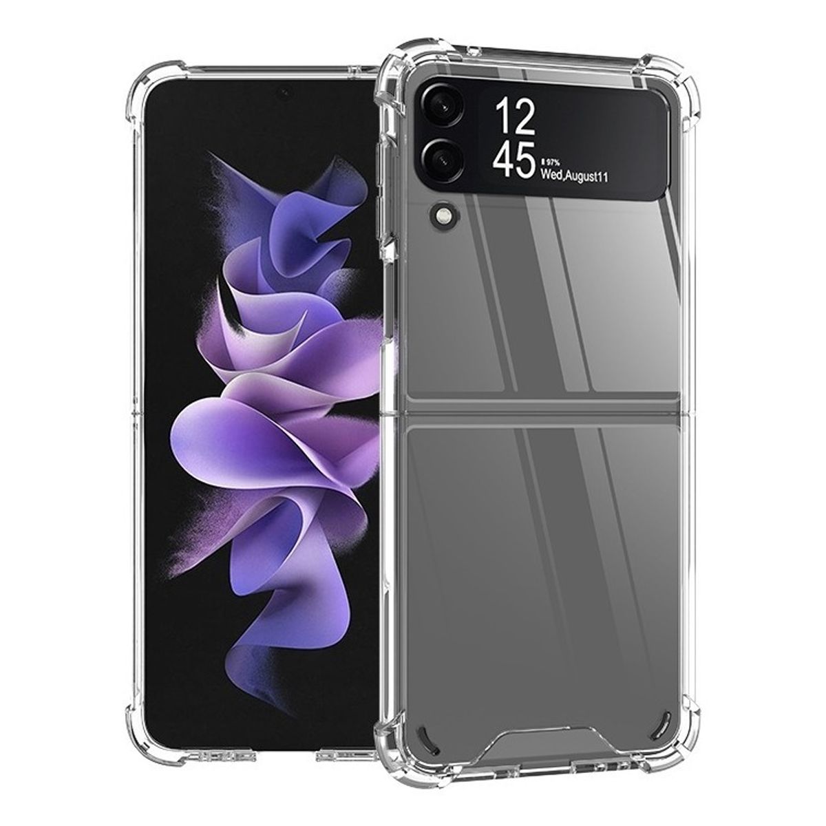 GENERICO - Carcasa Para Samsung Galaxy Z Flip 4 Transparente Reforzada