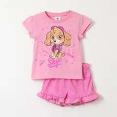 PAW PATROL - Pijama Corto Niña Skye Rosado