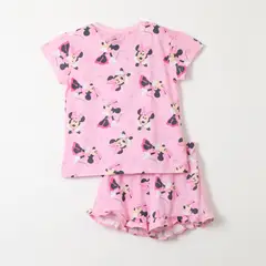 DISNEY - Pijama Corto Niña Minnie Full Print Rosado