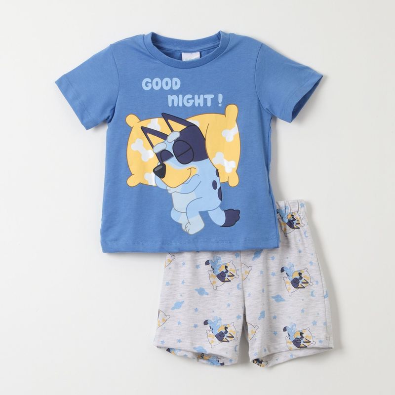 BLUEY - Pijama Corto Niño Bluey Dormido Azul Bluey