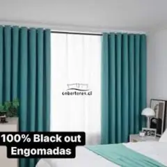 GENERICO - CORTINA BLACK OUT TURQUESA