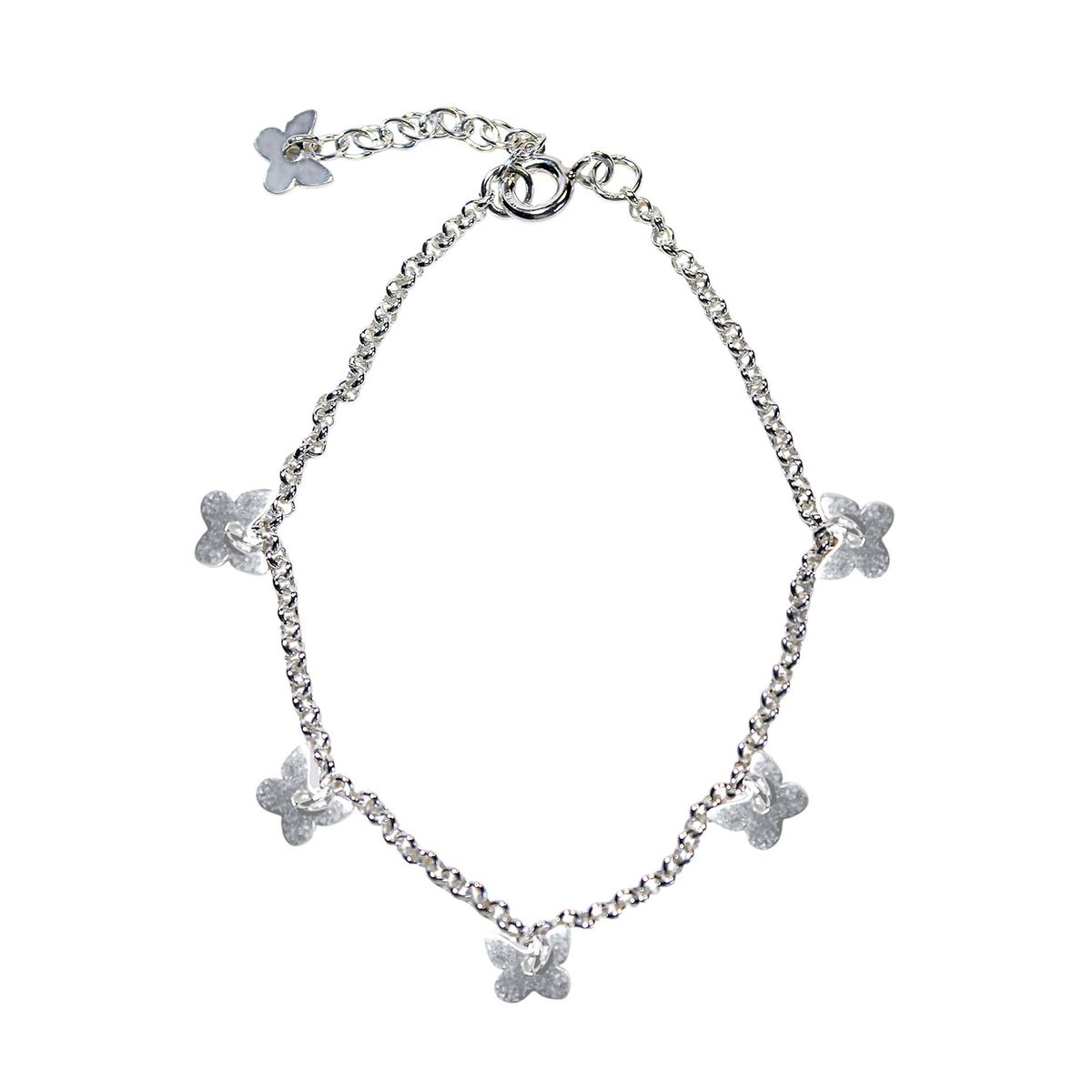 COGGIOLA - Pulsera 5 Mariposas Plata Fina 925