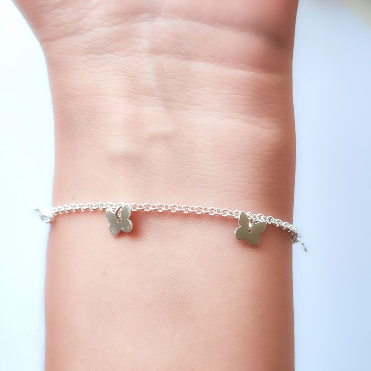 COGGIOLA - Pulsera 5 Mariposas Plata Fina 925