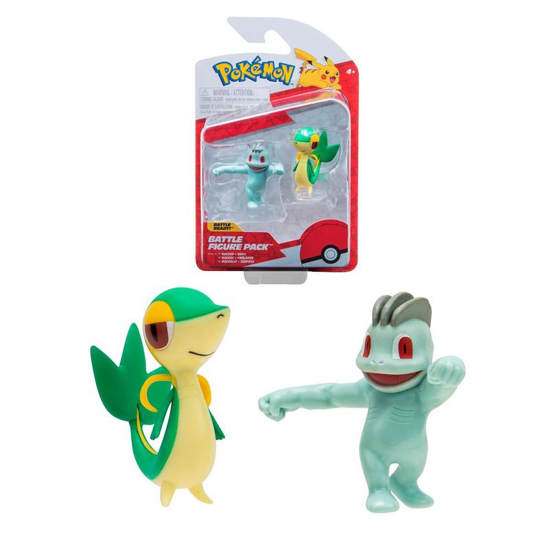 GENERICO - Figuras Pokemon Machop + Snivy