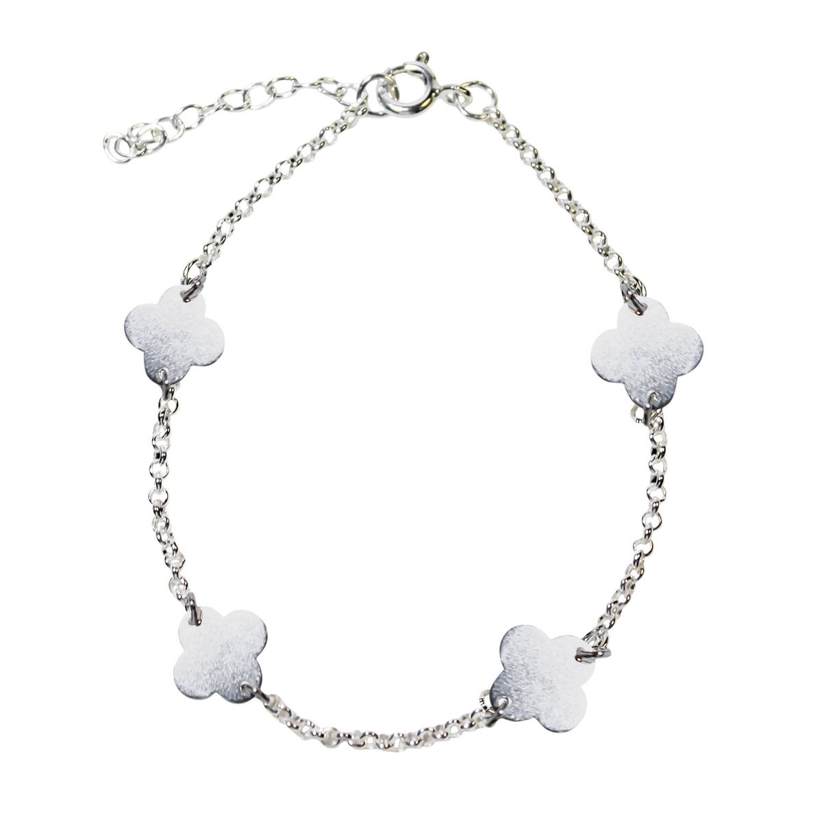 ANDREA COGGIOLA JOYAS - Pulsera 4 Trébol Plata Fina 925