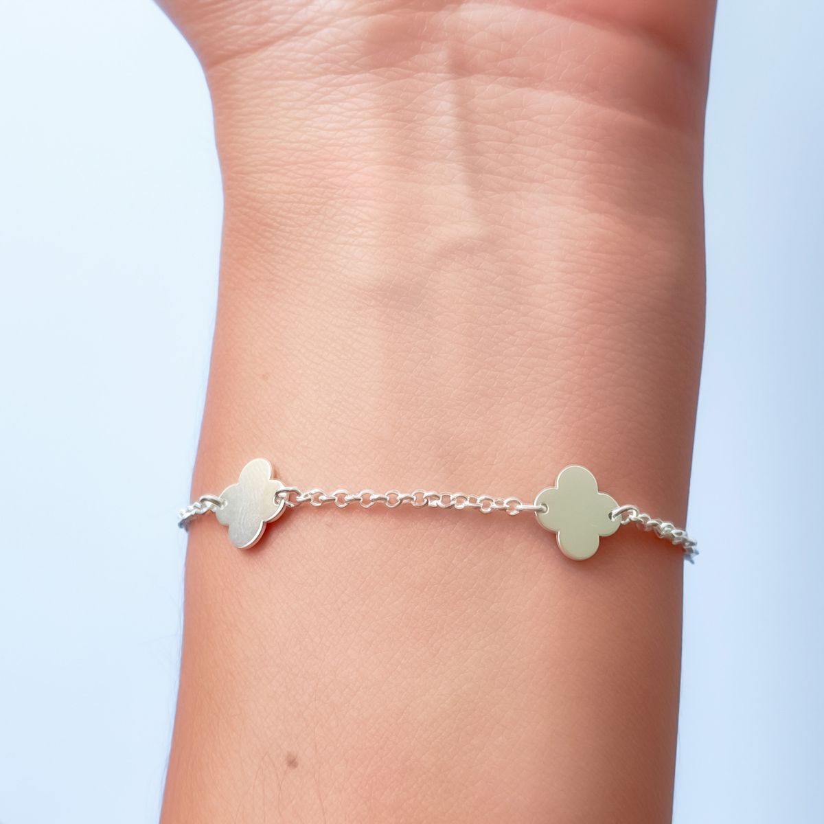 ANDREA COGGIOLA JOYAS - Pulsera 4 Trébol Plata Fina 925