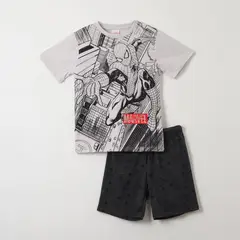 MARVEL - Pijama Corto Niño Spiderman Comics Gris