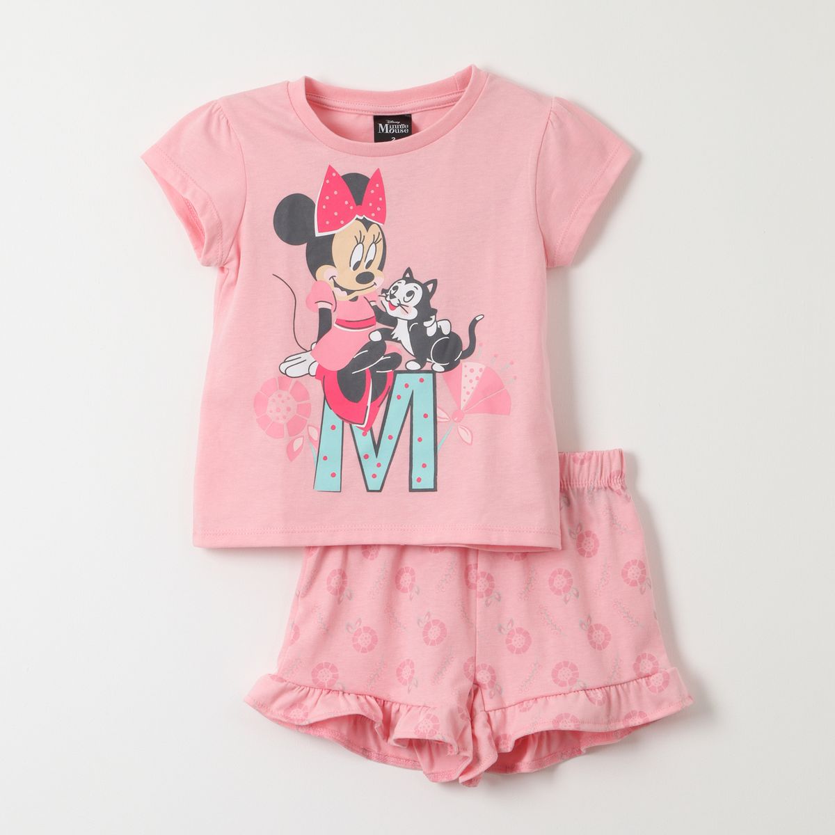 DISNEY - Pijama Corto Niña Minnie Amigos Rosado Disney