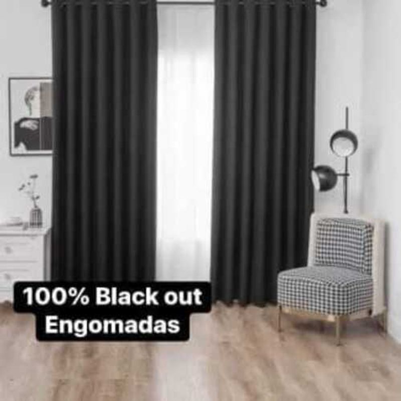 GENERICO - CORTINA BLACK OUT  NEGRA