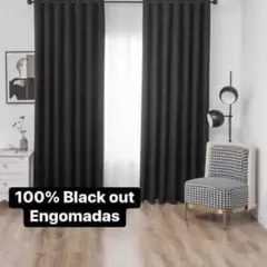 GENERICO - CORTINA BLACK OUT NEGRA