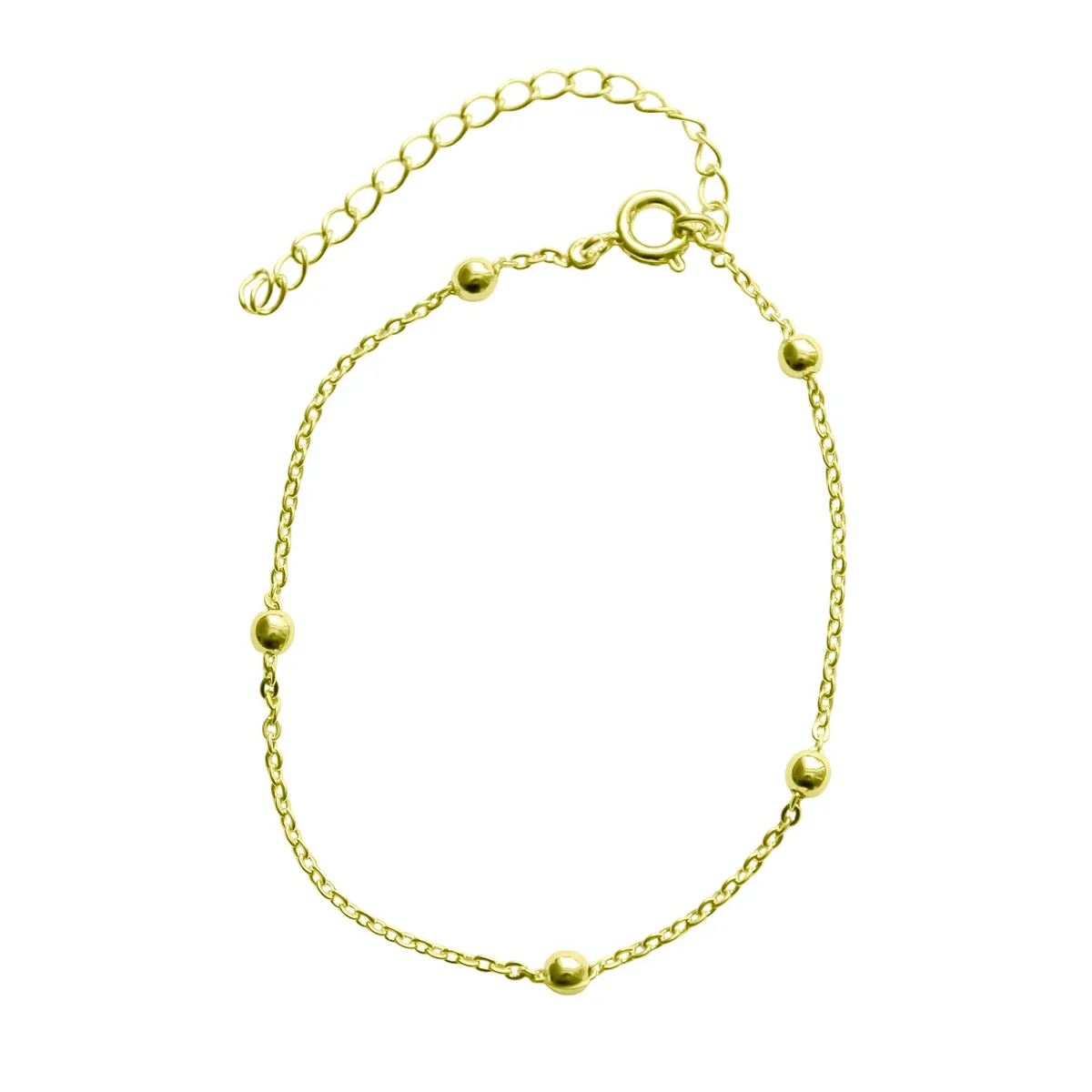 COGGIOLA - Pulsera 5 Bolitas Enchapado Oro 18K