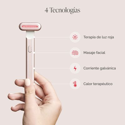Imagen 2 del producto Masajeador Facial Infinite Glow Skincare Luz Roja 4 en 1