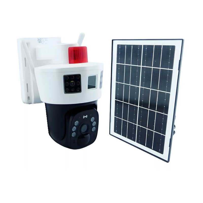 GENERICO - Cámara Vigilancia Ip Exterior Solar Wifi Doble Lente
