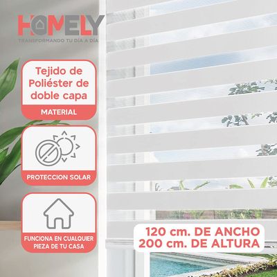 Imagen 2 del producto Cortinas Roller Duo 100% Dia y Noche Zebra 120x200cm