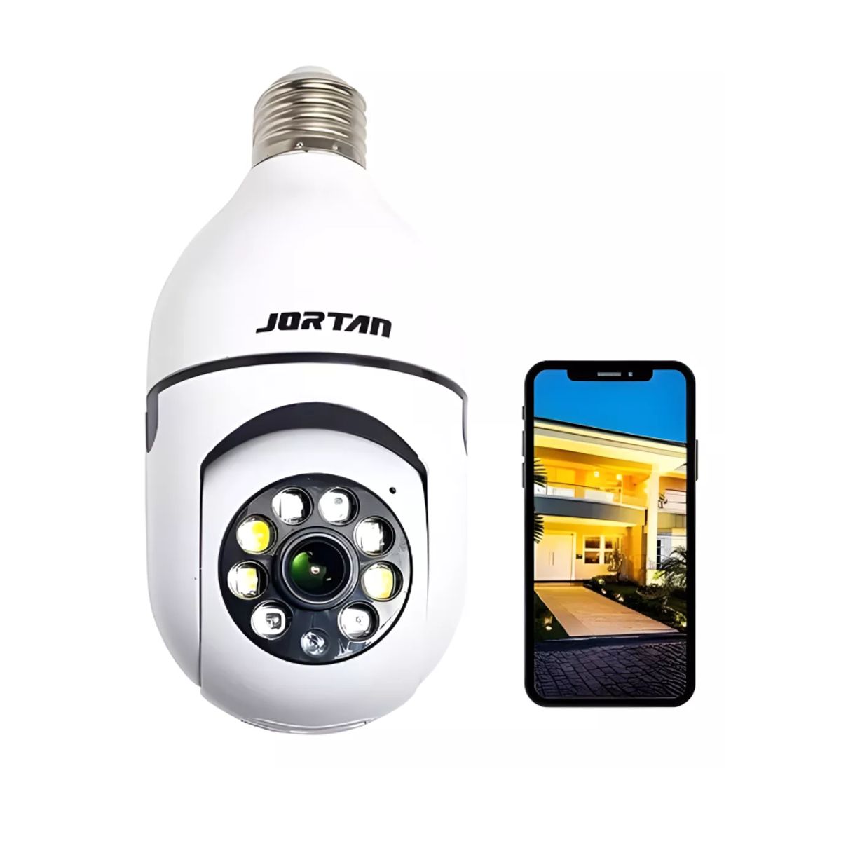 GENERICO - Cámara De Seguridad Tipo Ampolleta Panorámica Wifi 360