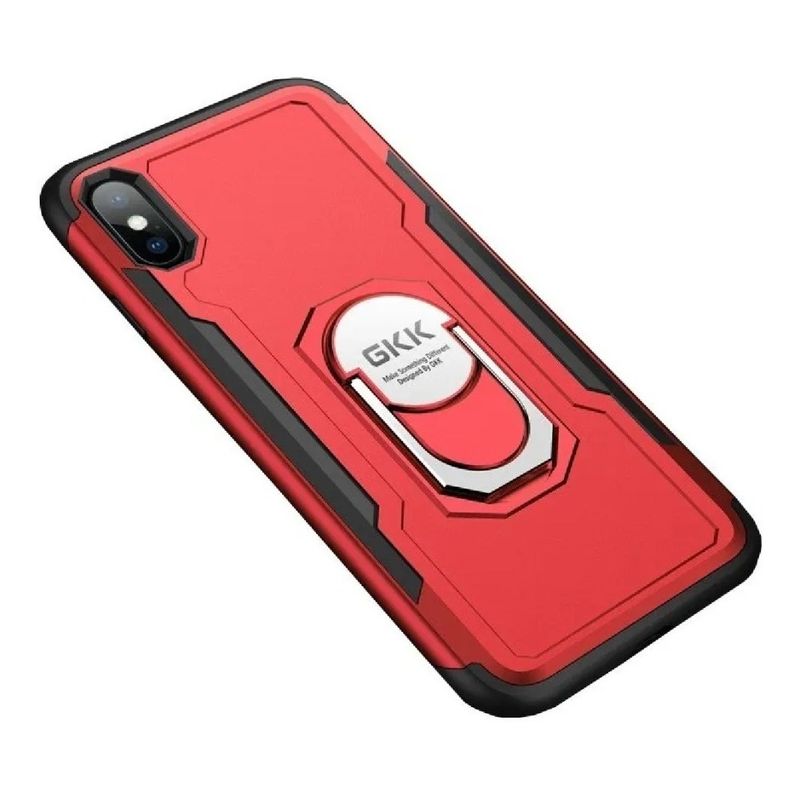 GENERICO - Carcasa Para iPhone XS Max Reforzada Anti Golpes Con Anillo