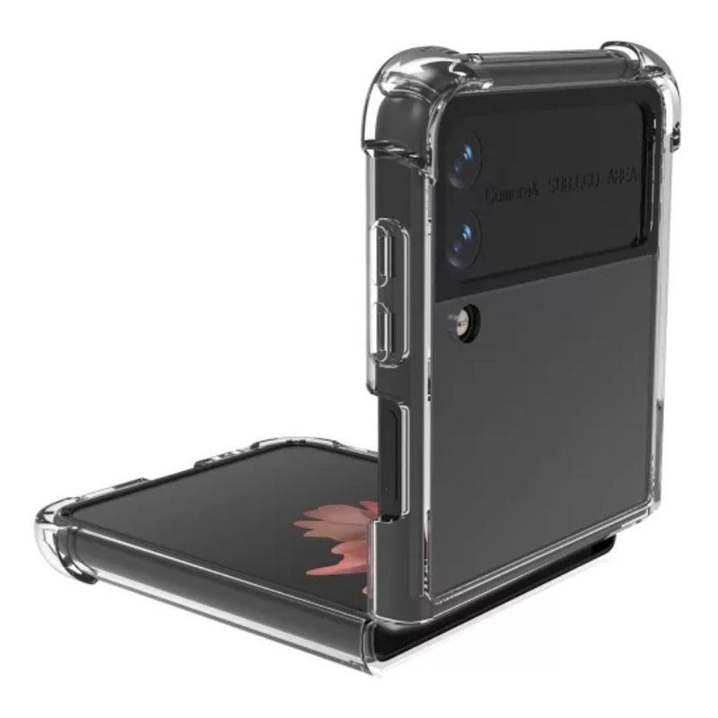 GENERICO - Carcasa Para Samsung Galaxy Z Flip 3 Transparente Reforzada