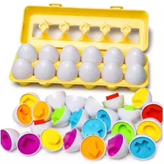 GENERICO - Huevos Juguete Para Niños 12 Piezas Juego Didáctico Encaje