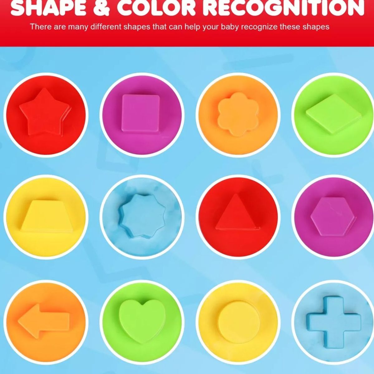 GENERICO - Huevos Juguete Para Niños 12 Piezas Juego Didáctico Encaje