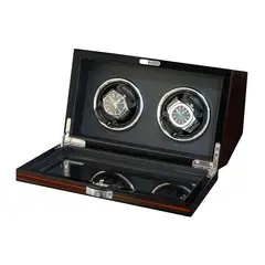 R24 - Caja Watch Winder Madera 2 Relojes Exhibidor Lujo