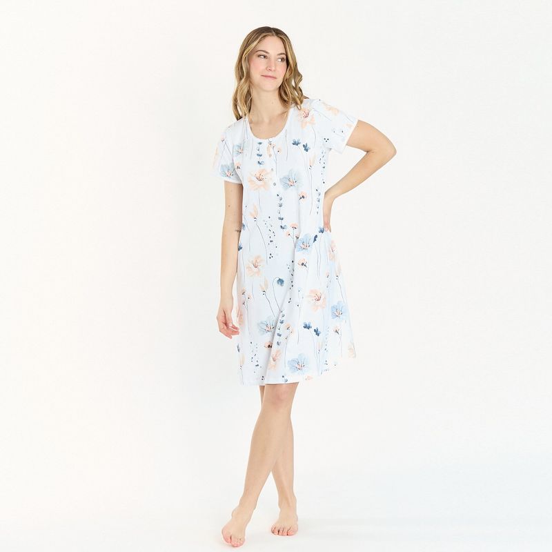 BARBIZON - Camisa de Dormir New Cuore Blanco Flor