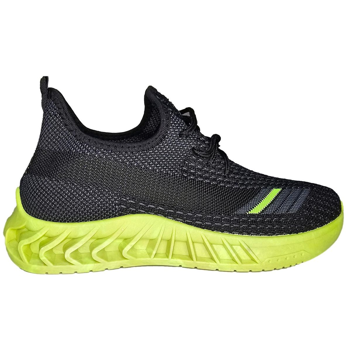 ZAPATOS Y ZAPATILLAS - Zapatillas Deportivas Transpirables Caminar Verde Negro 7609
