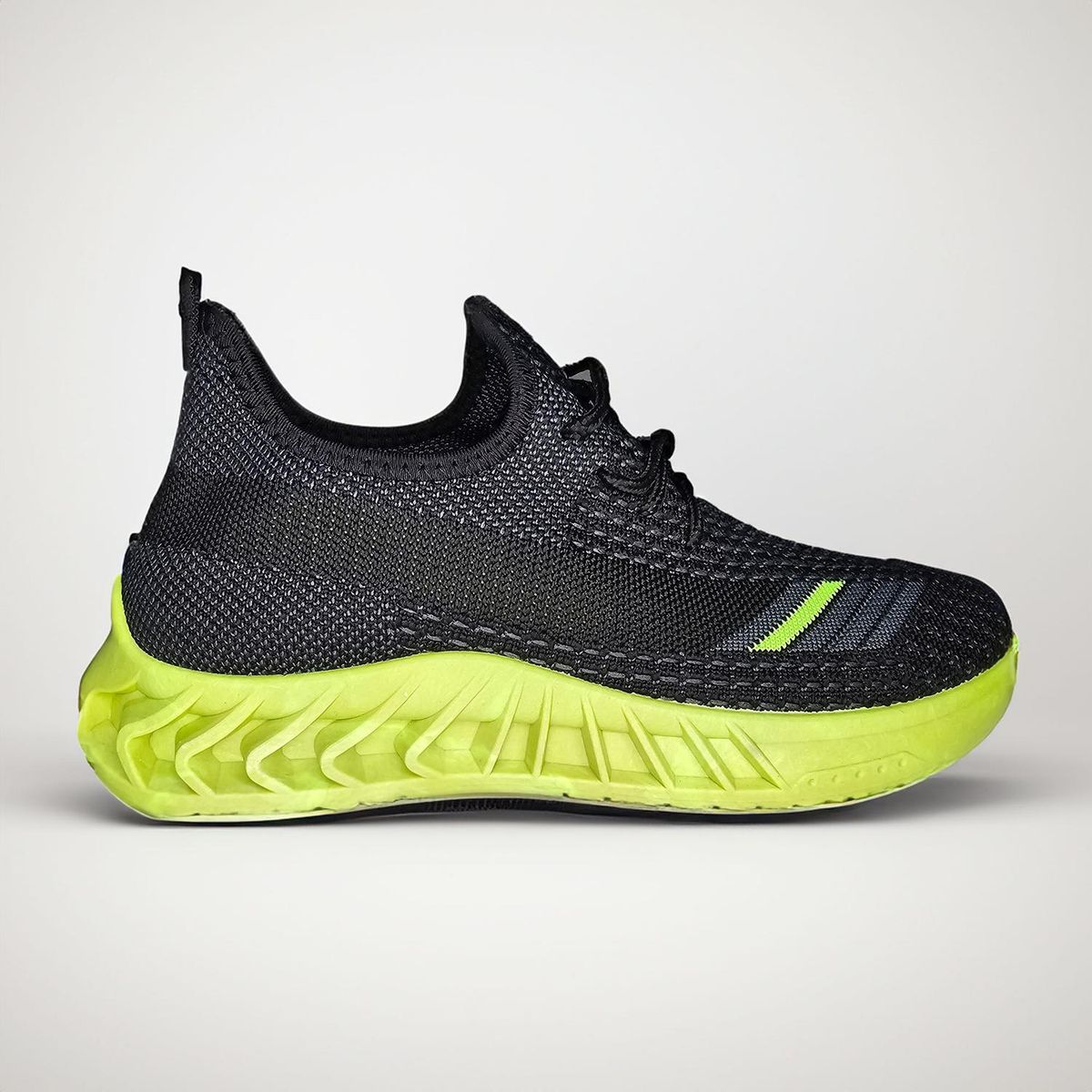 ZAPATOS Y ZAPATILLAS - Zapatillas Deportivas Transpirables Caminar Verde Negro 7609