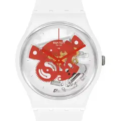 SWATCH - Reloj Unisex Time To TIME TO RED SMALL SO31W104