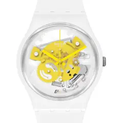 SWATCH - Reloj Unisex Time To TIME TO YELLOW SMALL SO31W105