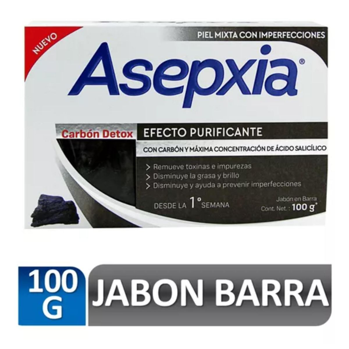 ASEPXIA - Asepxia Jabón Carbón Detox 100 G