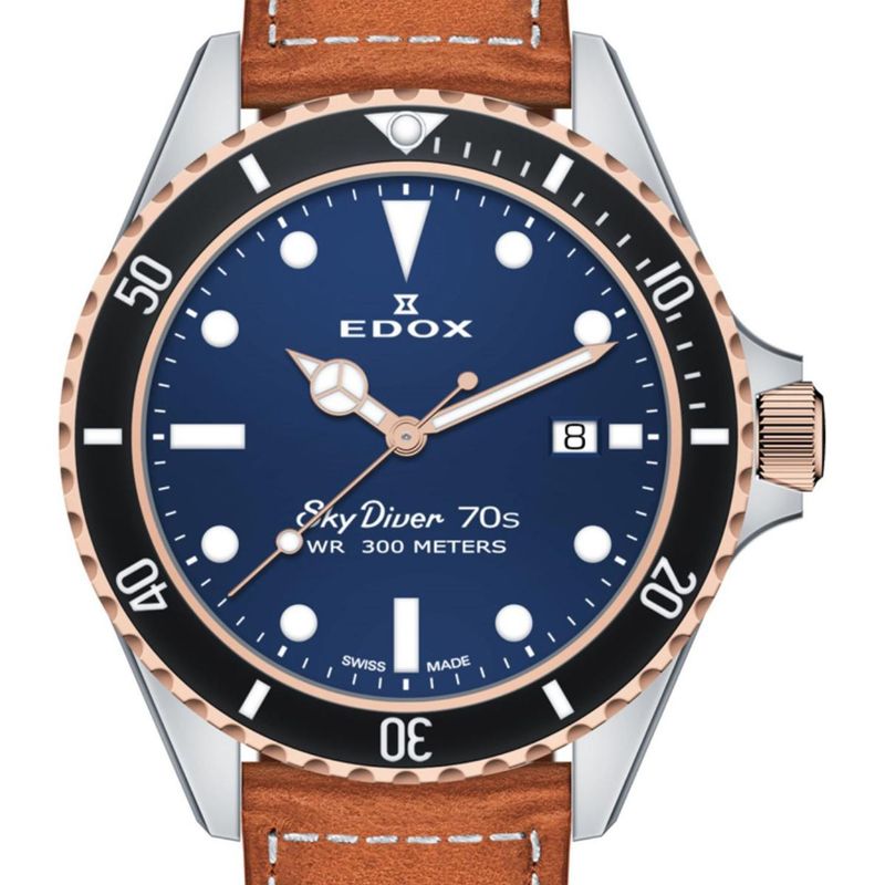 EDOX - Reloj Edox Hombre Skydiver 70S DATE 53017 357RNC BUI