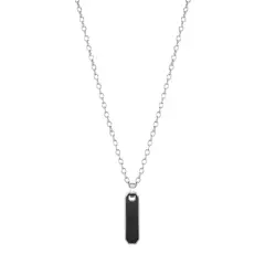 CAT - Cadena de Hombre J001N00112 Plateado-Negro - Plateado