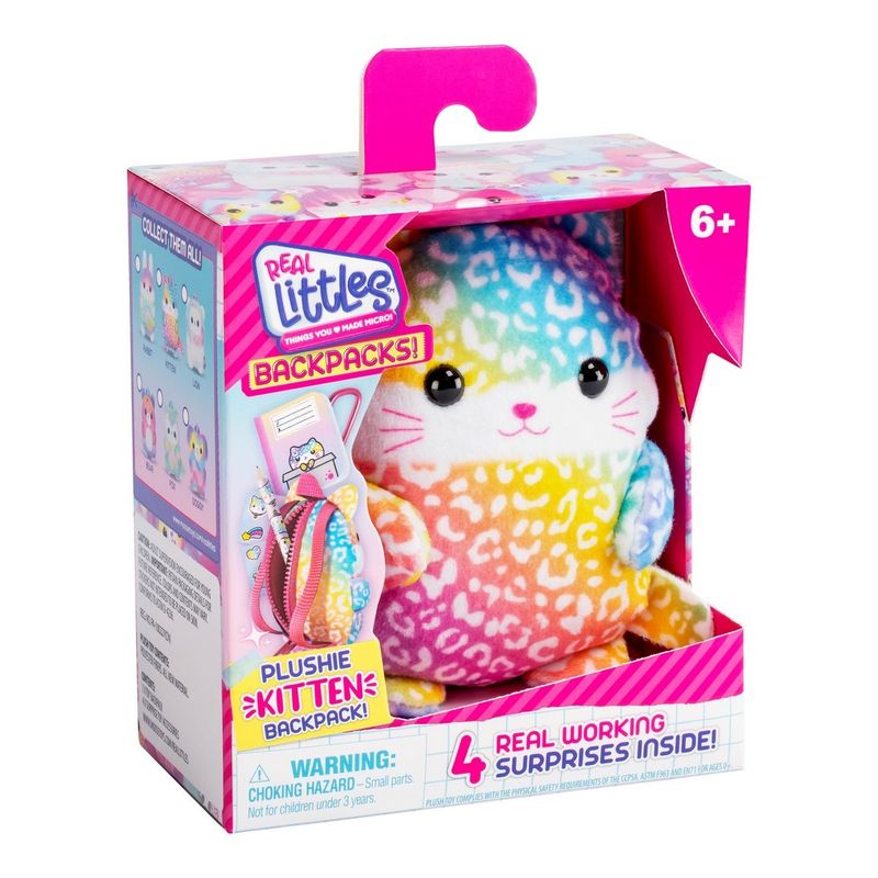 ANSALDO - Mochila Peluche Con Accesorios Real Littles - Kitten