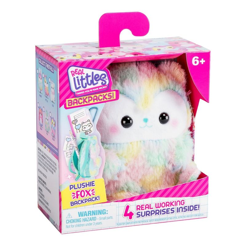 ANSALDO - Mochila Peluche Con Accesorios Real Littles - Fox