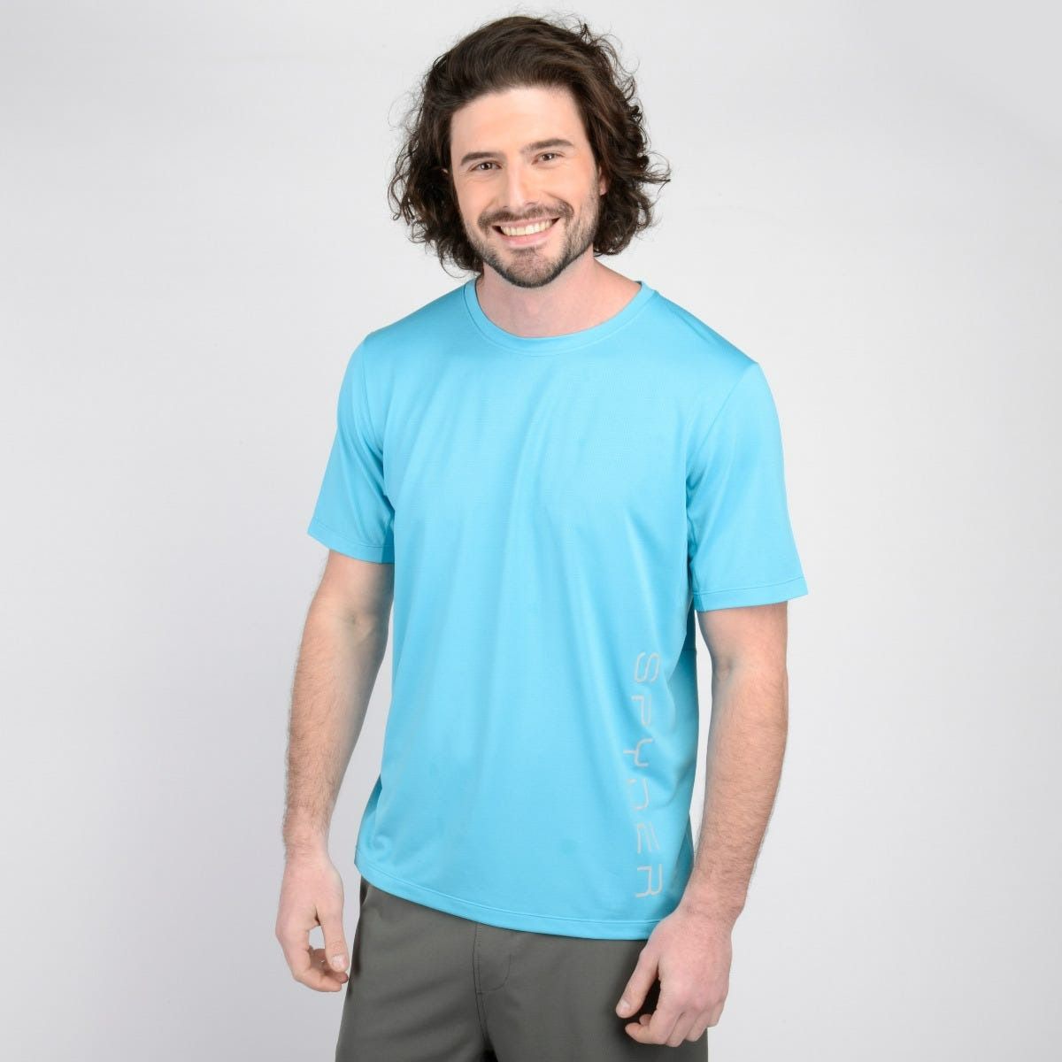 SPYDER - Polera Entrenamiento Hombre Spyder Celeste