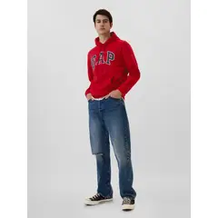 GAP - Polerón Logo Sin Cierre Hombre Rojo