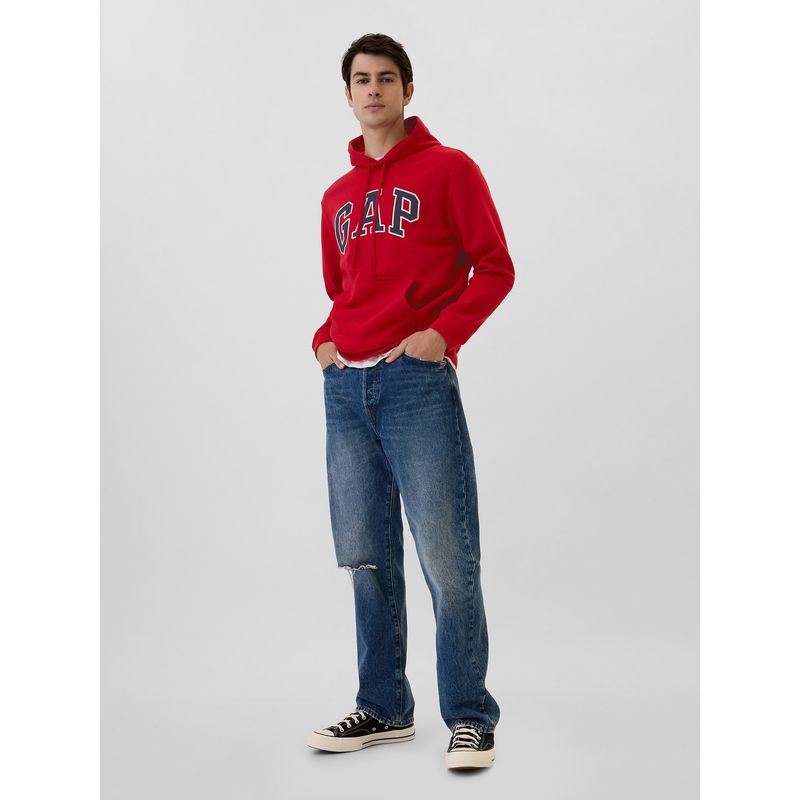 GAP - Polerón Logo Sin Cierre Hombre Rojo