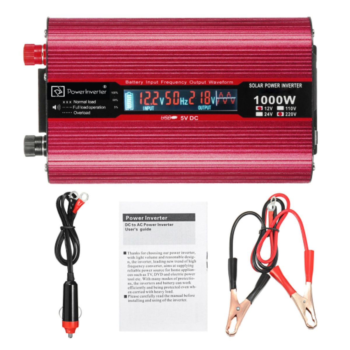 GENERICO - INVERSOR DE VOLTAJE 12VDC220VAC 500W PRO