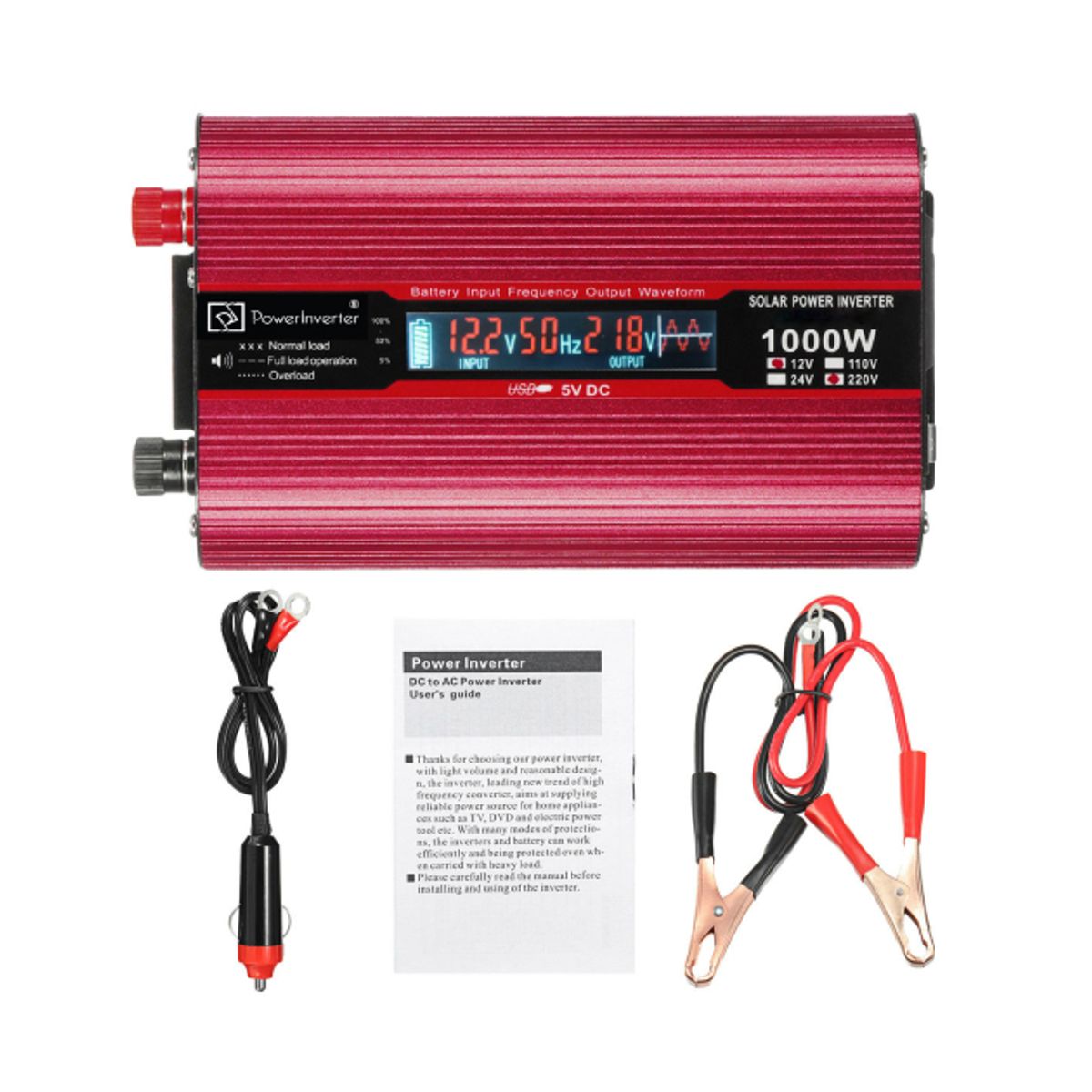 GENERICO - INVERSOR DE VOLTAJE 12VDC220VAC 500W PRO