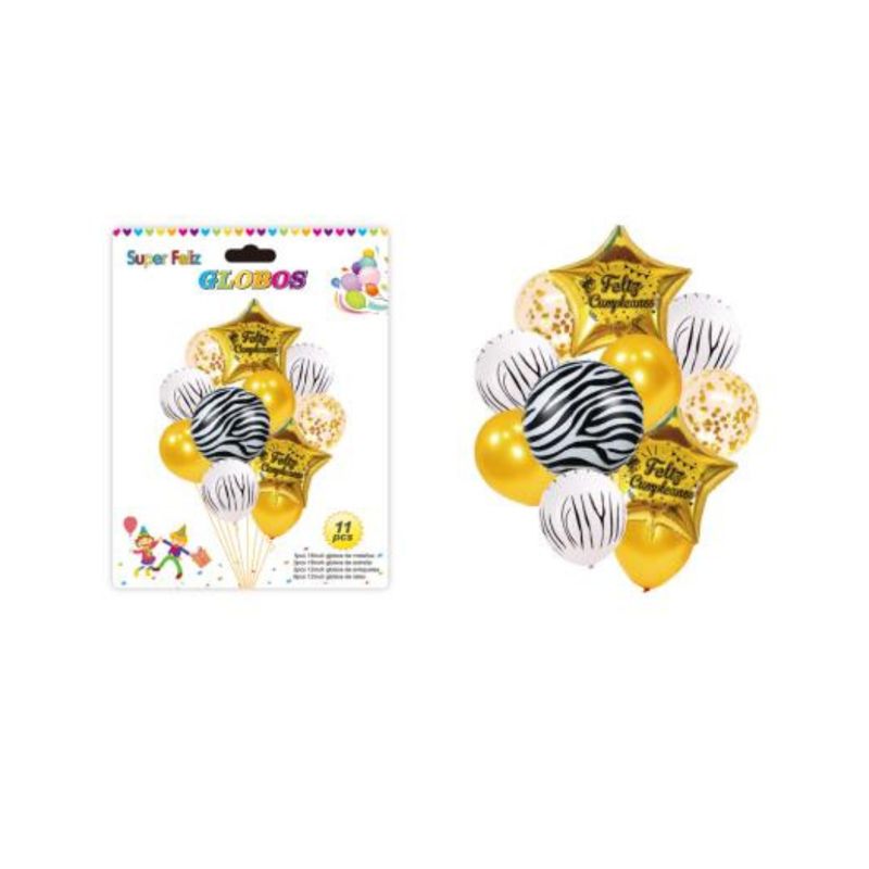GENERICO - SET DE GLOBOS DE 11 PCS