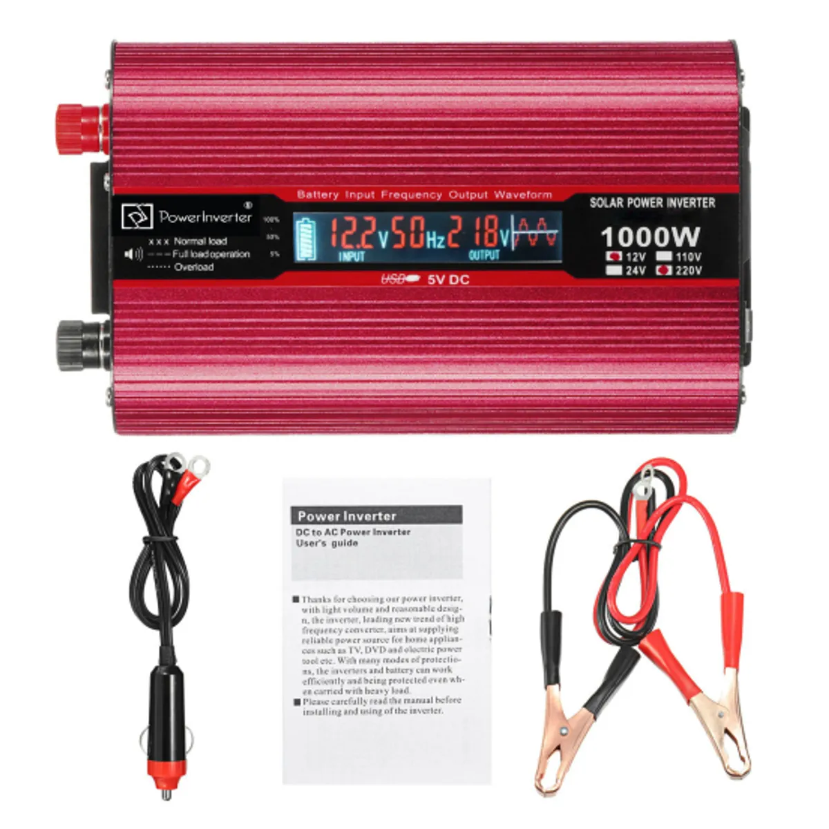 GENERICO - INVERSOR DE VOLTAJE 12VDC220VAC 500W PRO