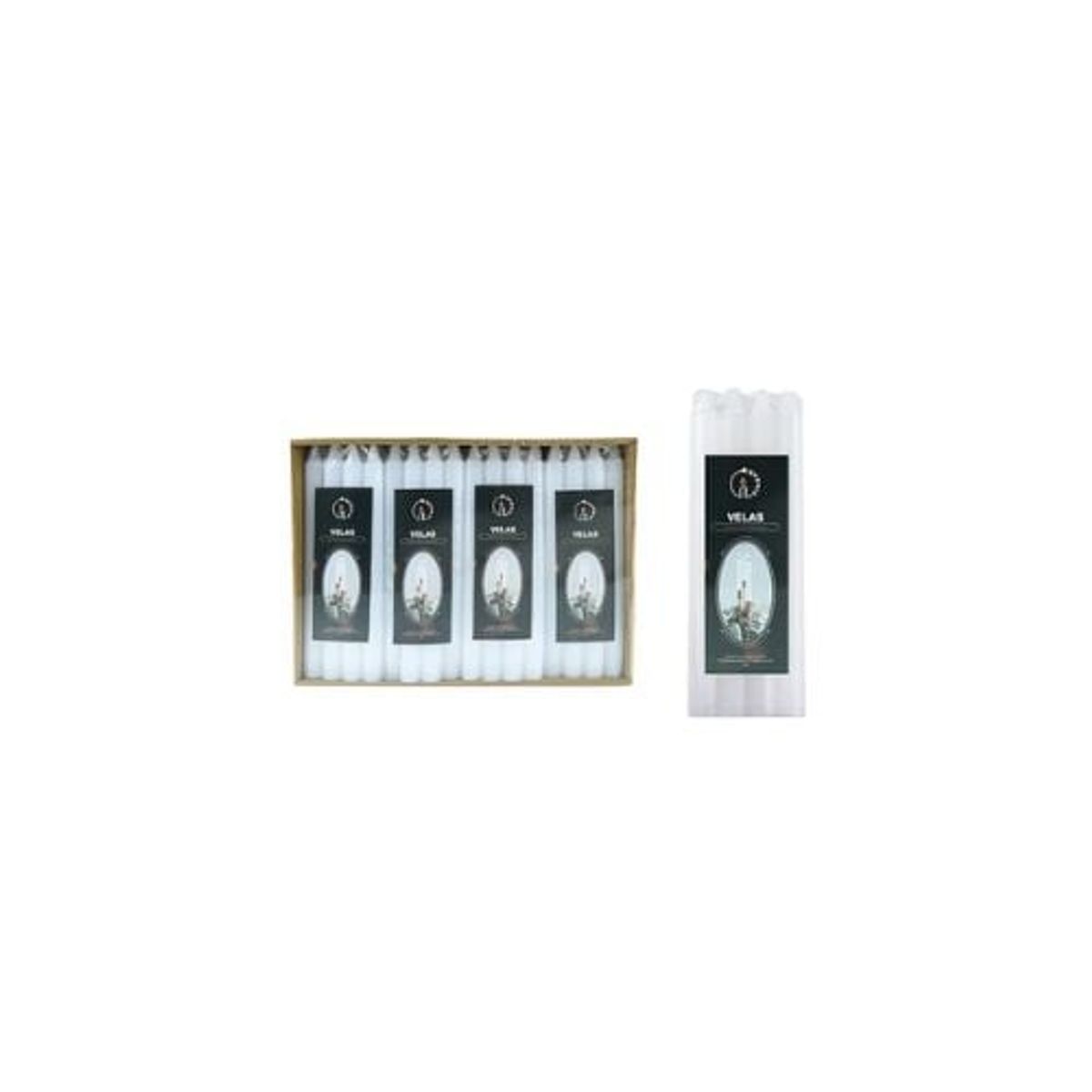 GENERICO - Vela Blanco 1x20cm 4pcs
