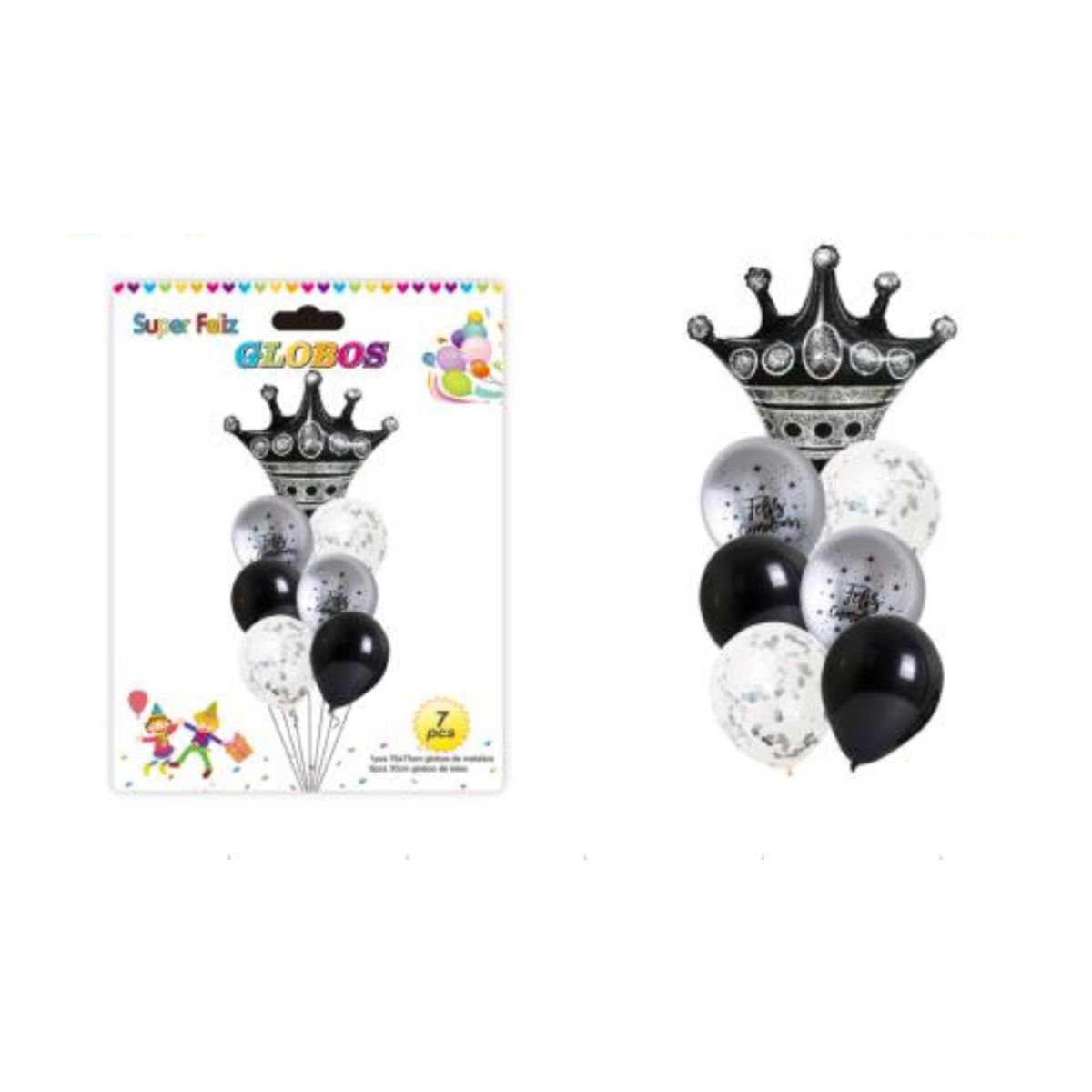 GENERICO - SET DE GLOBOS DE 7 PCS
