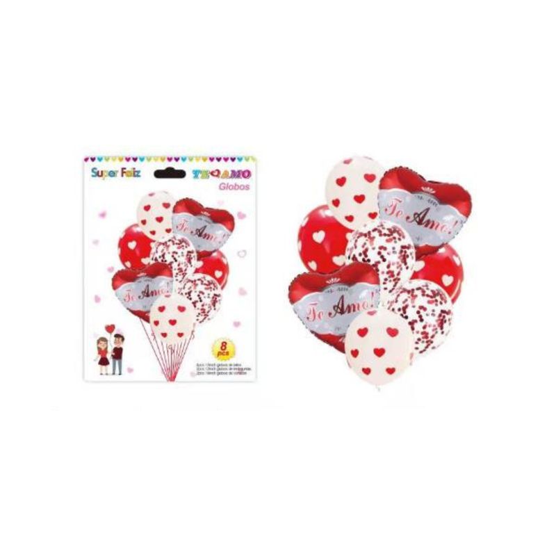 GENERICO - SET DE GLOBOS DE 8 PCS