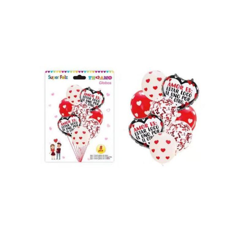 GENERICO - SET DE GLOBOS DE 8 PCS