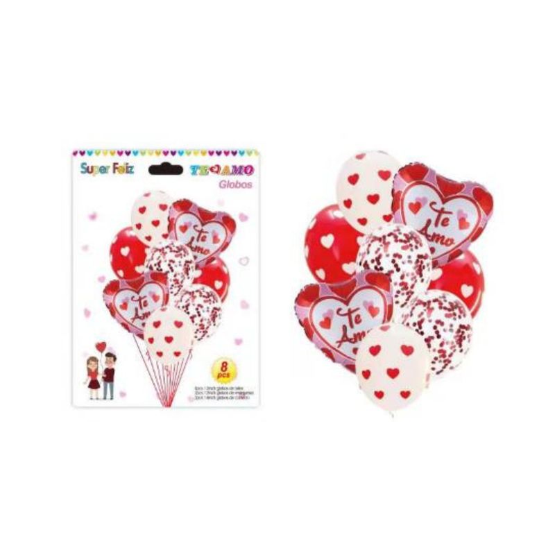 GENERICO - SET DE GLOBOS DE 8 PCS