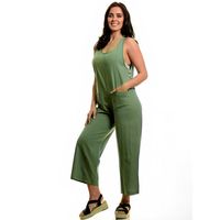 Enterito Mujer Jardinera Premium Algodón Largo Primavera 258