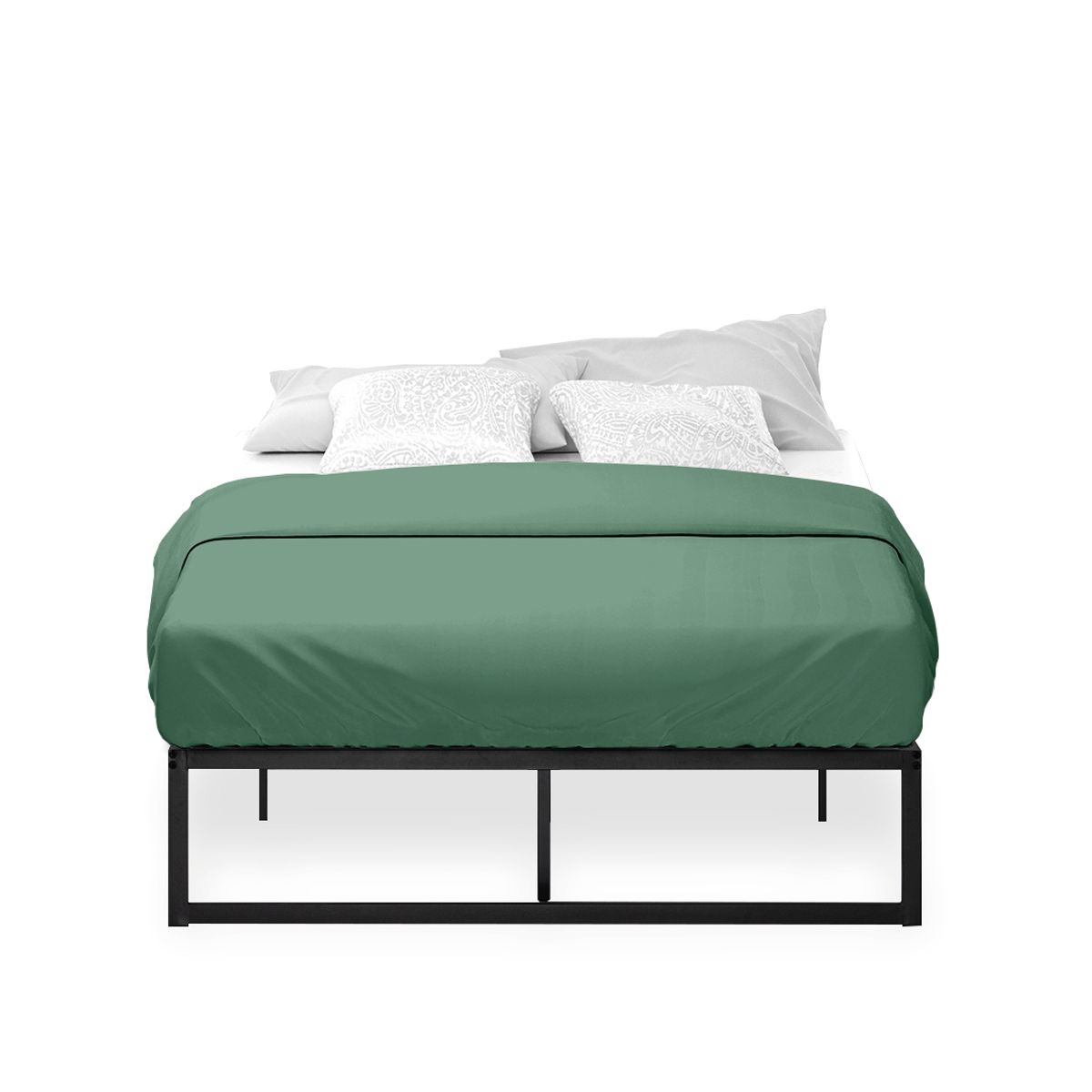 ZINUS - Cama Abel Zinus Colchón Espuma 2 Plazas Long 25cms